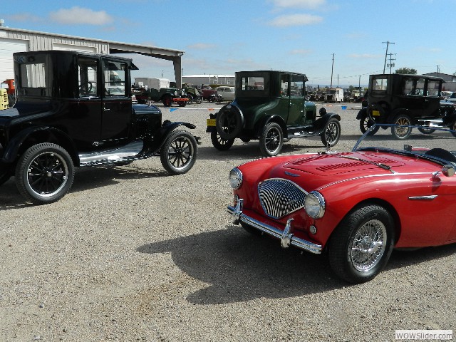 Model T's with Austin Healey 