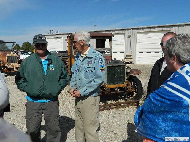 Chatting in the front of the museum